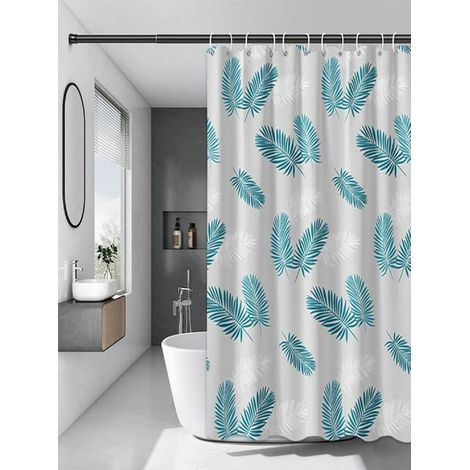 150 x 180cm Rideau de Douche imperméable pour Salle de Bain, Rideau de Douche en Plumes PEVA, décoration de Maison Moderne translucide (1/4)