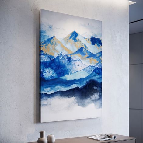 Impression sur toile multicolore paysage cm 80x3x120 (1/4)