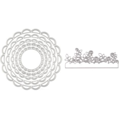 2pcs Metal Die Cutting Carbon Steel Durable Practical Carving Mould for Craft Projects (1/5)