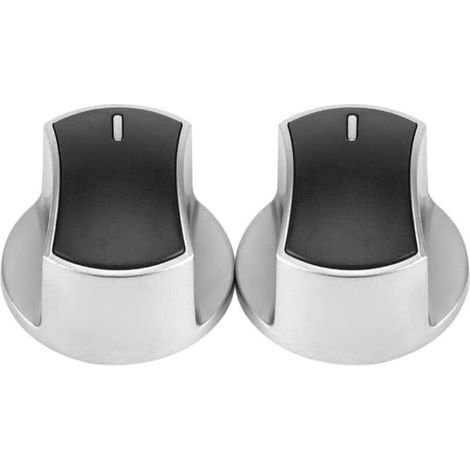YMYNY Pack of 2 universal control knobs for gas stove, stove part, replacement rotary switch made of metal, cooking surface control lock, oven switch, new, 45° switch (1/4)