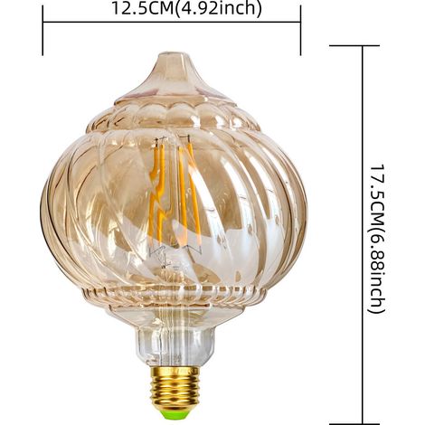 Ampoules LED Vintage 4W Blanc Chaud 2500K Base Spécialité Ampoule Décorative G125 (Lanterne) (1/5)