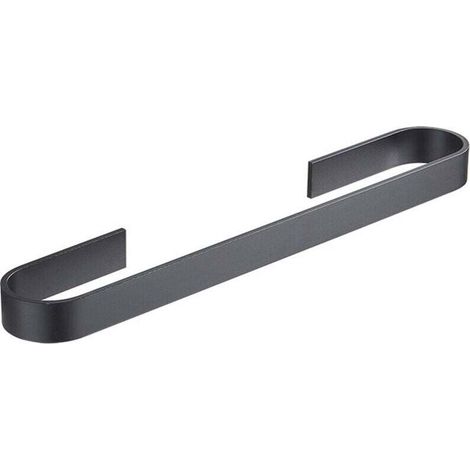Porte-serviettes Space en aluminium, adapté à la salle de bain et à la cuisine, gain de place, 45 cm (noir) (1/4)