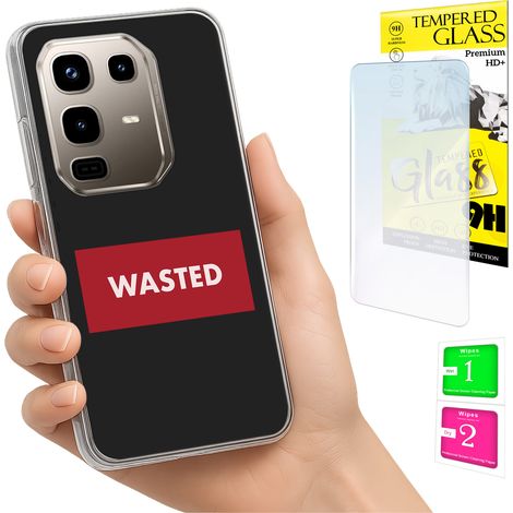 Custodia per Infinix Note 50 Pro 4G, cover posteriore con vetro 9H. (1/5)