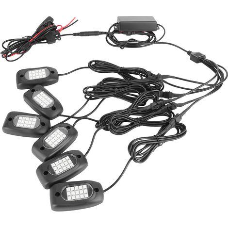 6 pièces éclairage de châssis d'ambiance pour voiture extérieur décoration lampe néon LED RGB pour Jeep ATV SUV (1/5)