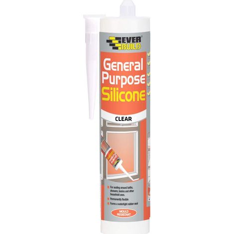 Everbuild Sika General Purpose Silicone Clear 280ml EVBGPSCL (1/5)