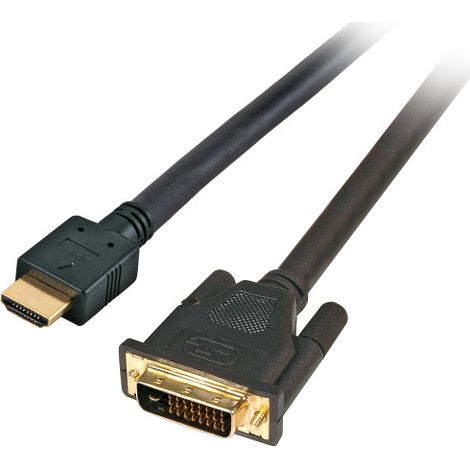 EFB Elektronik K5432SW.3 adaptador de cable de vídeo 3 m HDMI tipo A (Estándar) DVI Negro