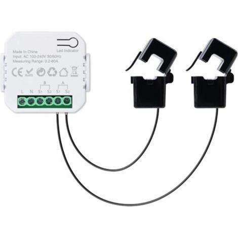 Intelligenter WLAN-Energiemonitor, 80 A AC 100–240 V, kompatibel mit Tuya Smart Life (1/5)