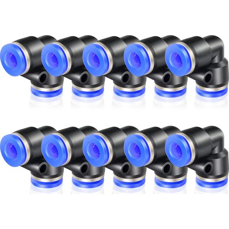 Raccordi a pressione per tubi pneumatici con attacco a gomito da 6 mm, 20 pezzi (PV6) (1/5)