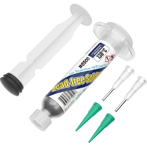 Sans plomb Pâte à souder, Pâte à étamer Sn 42 Bi 58, 138°C Solder Paste souder à l'étain, pour SMT PCB BGA SMD Réparation Électronique (1.05oz/30g) (1/5)