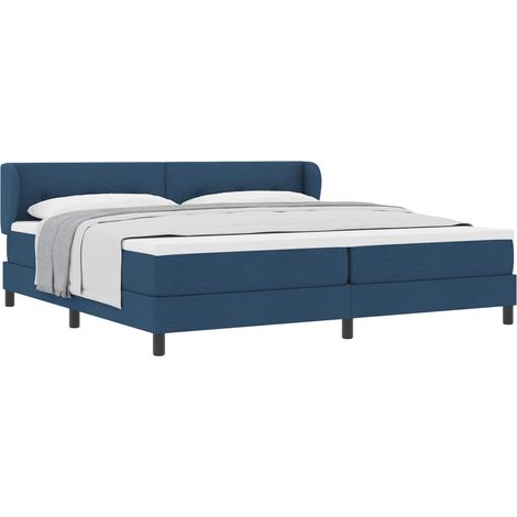 Maison Exclusive - Letto a molle con testiera Blu 200 x 200 cm Tessuto (1/5)