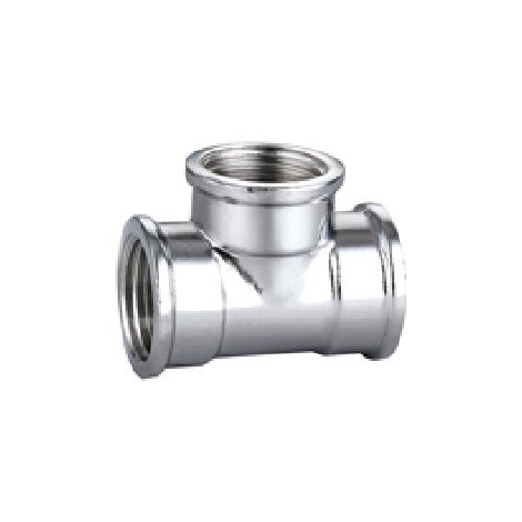TEE FFF IN OTTONE CROMO IBP- 3/4 -CONF- FAIDF- pezzi 1 (1/2)