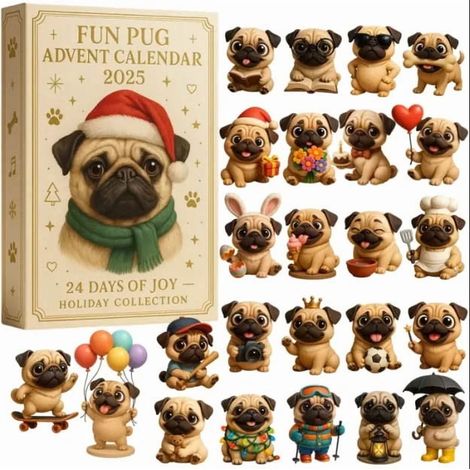 Calendrier De Lavent - Chien - 24 Jours - Décoration Festive Pour Intérieur - 1 Pièce (1/5)
