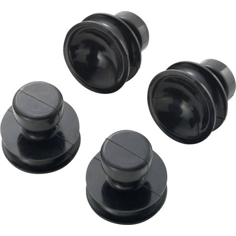 Ventouse Industrielle - 4 Pieces - Charge 3 Kg - Caoutchouc - Noir - Pour Plaques Verre Carrelage - Sous Vide Sans Trace (1/5)