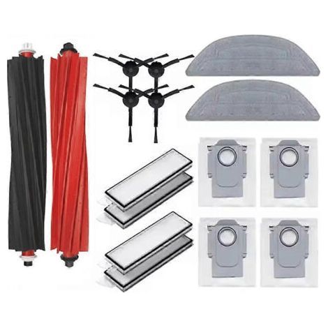 Ensemble de 16 pièces (brosse, filtre, sac à poussière et chiffon de nettoyage) pour aspirateur Roborock S8 MaxV Ultra - Pièces de rechange (1/5)