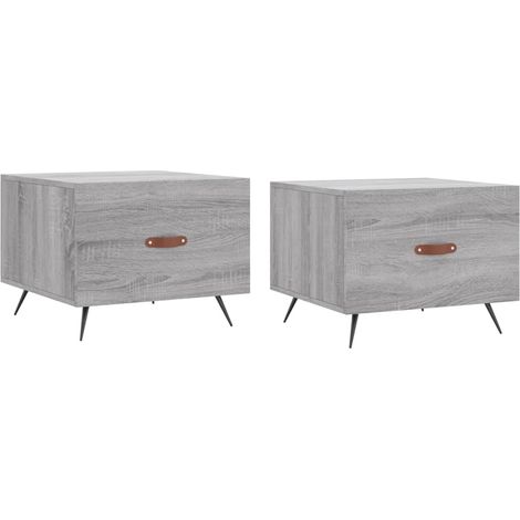 Maison Exclusive - Tavolini Salotto 2pz Grigio Sonoma 50x50x40cm Legno Multistrato
