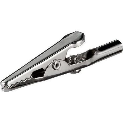 50x Krokodilklemmen mit Schraube & Bajonettsockel aus Metall Eisen, vernickelt Länge 51 mm Gefederte Backenöffnung Krokoklemmen, Krokodilklammer Krokodilklemme zum basteln (1/2)