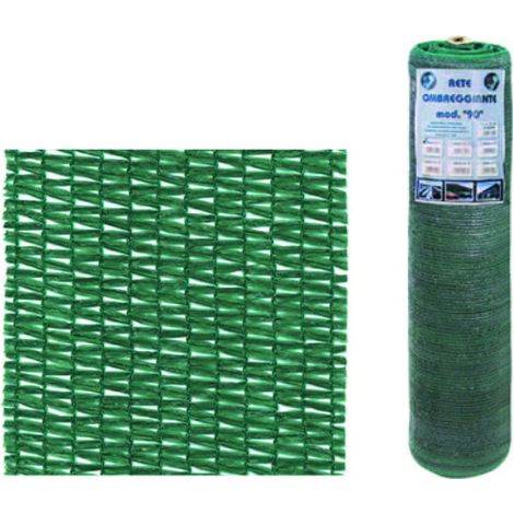 Rete Ombreggiante - Garden 90% - Verde Asole Rinforzate - rotolo mt.100 - Altezza: cm 200