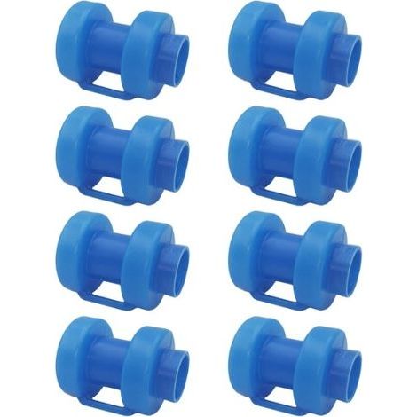 BDD Set mit 8 Trampolin-Endkappen für Trampolinnetzstangen mit 25 mm Durchmesser, extra starke und wetterfeste Endkappen, Ersatzteile für Sicherheitsnetze (1/5)