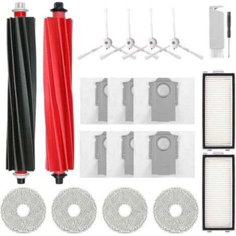 Accessoires pour Aspirateur Roborock Qrevo Master/Qrevo Slim, Comprend 2 Brosses Principales, 2 Filtres HEPA, 6 Sacs à Poussière, (1/4)
