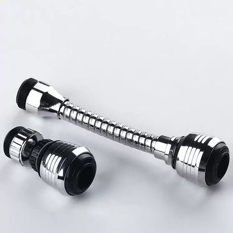 Prolunga per rubinetto da cucina in 2 pezzi, accessorio per rubinetto, rubinetto a risparmio idrico, prolunga girevole a 360°, per cucina e bagno (1/5)