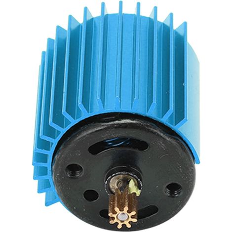 Boîte de vitesses 2 vitesses 370 moteur balais métal avec dissipateur thermique pour pièces de rechange WPL RC voiture Bleu (1/5)
