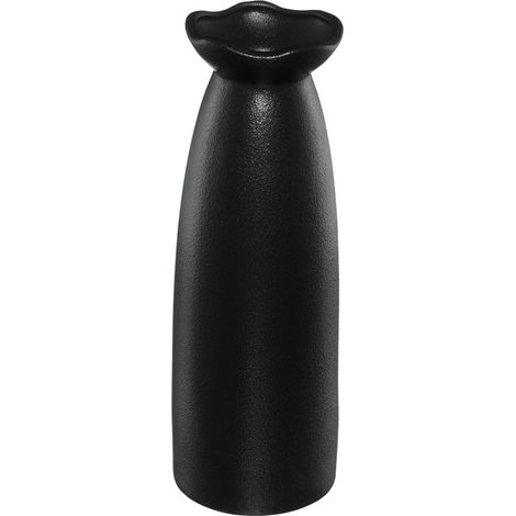 Vase Décoratif de Forme Abstraite fabriqué en Grès Noir 24.5 cm de Hauteur au Style Contemporain