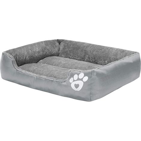 Lit Pour Chien - Rectangulaire - Bord Surélevé - Rembourrage Souple - Lavable À La Main - Pour Chiens Moyens - 70 x 50 cm (1/5)