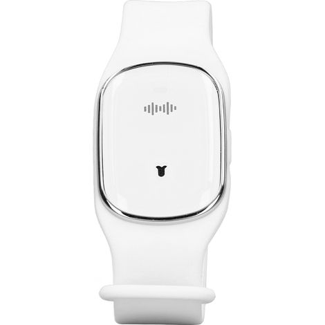 Bracelet anti-moustiques d'extérieur à ultrasons rechargeable par USB, blanc, pour enfants et femmes enceintes. (1/5)