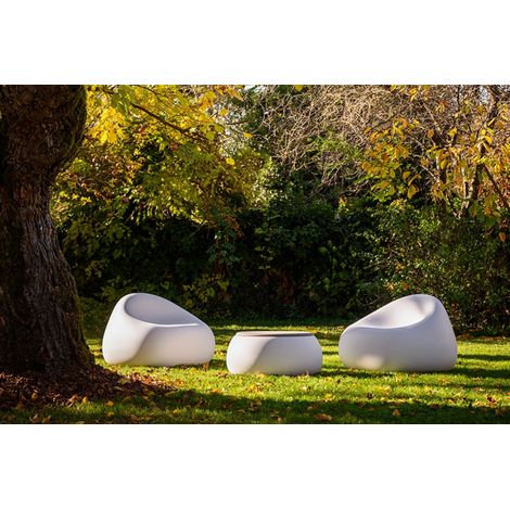 Gumball Armchair Bianco - Nosedia poltrona seduta per esterno interno originale Plust di design moderna bar ristorante giardino hotel casa terrazza