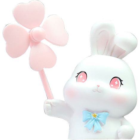 Parfum voiture clip ventilation diffuseur aromatique lapin mignon dessin animé désodorisant auto accessoire embout aération fraîcheur 3D (1/5)