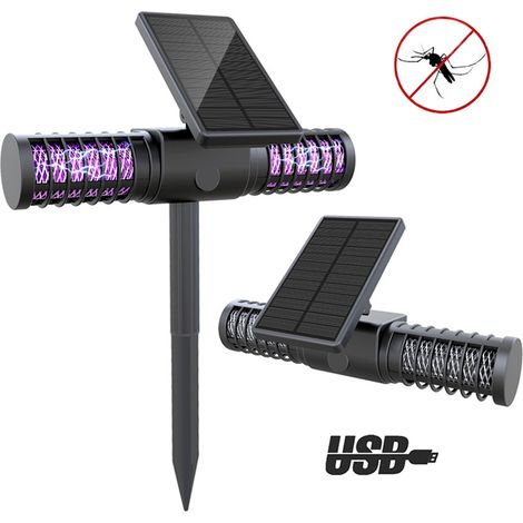 Lampada solare da giardino impermeabile per esterni, repellente per zanzare, trappola per zanzare, lampada da prato, antizanzare (1/3)