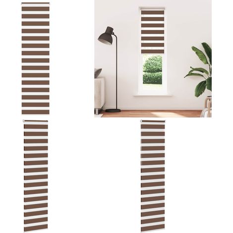 vidaXL Zebrarollo Braun 55x230 cm Stoffbreite 50,9 cm Polyester (1/5)