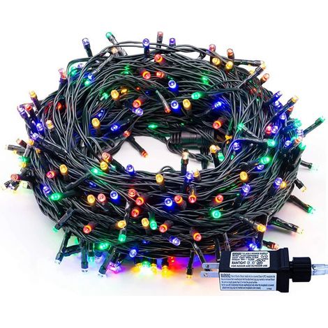 Guirlande lumineuse 50m 400 LED Multicolore illumination intérieur extérieur guirlande de Noël éclairage décoration,Multicolore (1/5)