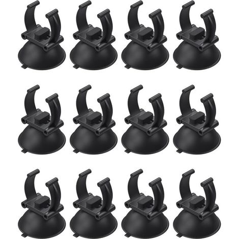 Suction cups for aquarium heaters, 2.8 cm tubes for heat lamps (not suitable for compressed air tubes), pack of 12. (1/4)