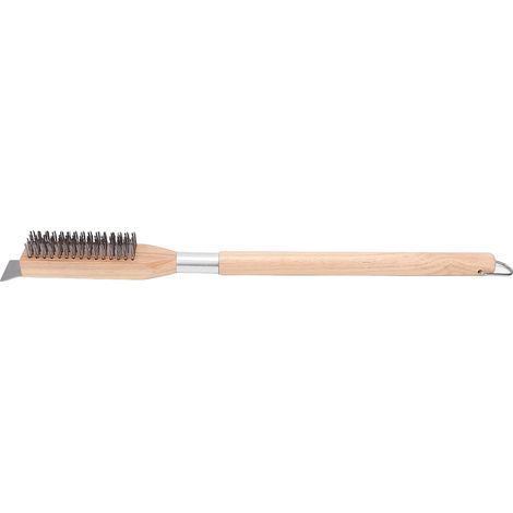 Brosse de four à Pizza avec poils de grattoir en acier inoxydable, nettoyage de manche en bois pour Restaurant. (1/5)