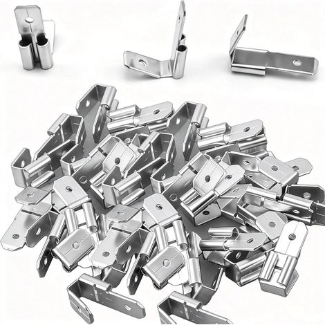 150 Pièces Cosses à Sertir Double Femelle 6,3mm, Cosses Électriques en Laiton, Connecteurs à Sertir Empilables pour Automobile, Électroménager et Bricolage (1/5)
