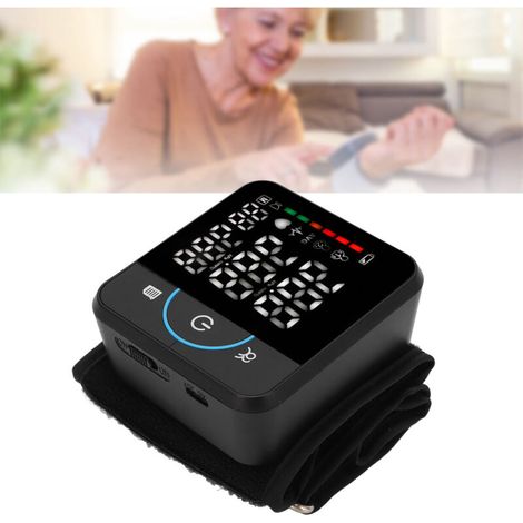 DUBUNS Digitales LED-Blutdruckmessgerät mit wiederaufladbarem und automatischem LED-Display und 180 Speicherplätzen