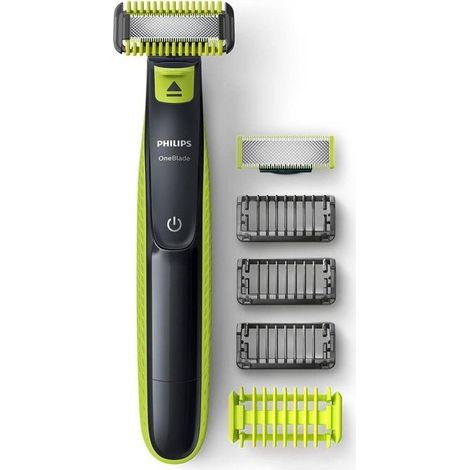 Rasoir éléctrique - PHILIPS - OneBlade - Lame double sens - Sabots inclus - autonomie de 30 min (1/4)