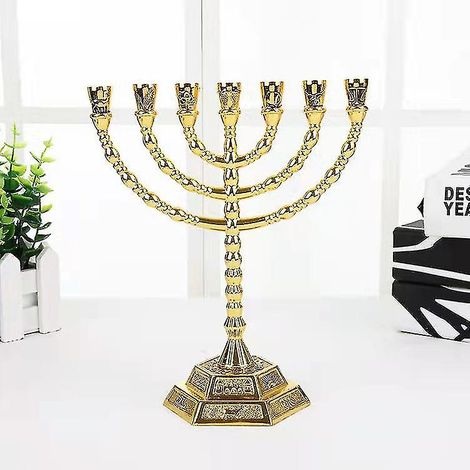 Porte-bougie Menorah à 7 branches pour Shabbat, Tabernacle, décoration intérieure et centre de table (1/3)