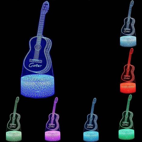 SCSYV Dekorative Schreibtischlampe mit 16 wechselnden Farben, 3D-Gitarreneffekt, Nachtlicht mit Fernbedienung und intelligenter Touch-Steuerung, Geschenk für Jungen und Mädchen (1/5)