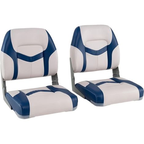 Ensemble de sièges de bateau, lot de 2, mousse de 7 cm, pliable, cuir PVC