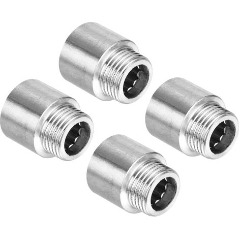 Rallonge de pommeau de douche, lot de 4, en acier inoxydable 201, filetage G1/2 mâle/femelle, raccord de tuyau de 30 mm de long. (1/5)