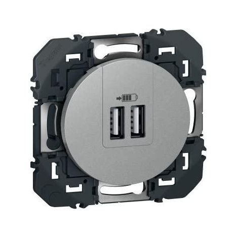 Legrand Dooxie toma USB aluminio doble puerto