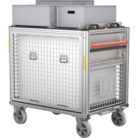 MUNK Rettungstechnik Rollcontainer 1200x800mm Schwarz/Weiss- Trennung (1/2)