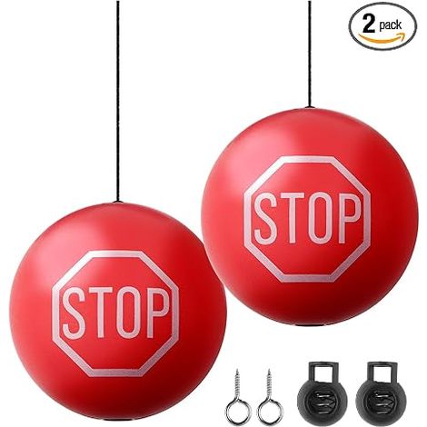 Zwei Garagenparkhilfen-Sets, rote, hängende Antikollisions-Parkhilfen-Sets, universelle Garagenpark-Stoppkugel-Zubehörteile, geeignet für Pkw, Lkw und SUVs. (1/5)
