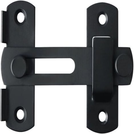 BUNTHAUS Lot de 2 verrous de porte en acier inoxydable, loquets intérieurs, finition noire mate