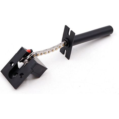royaluxe - Chaîne de Porte de Sécurité Limiteur de Porte Étroit Verrou de Porte Anti-Vol à Ressort avec Vis pour Porte Interne à Domicile(noir) (1/4)