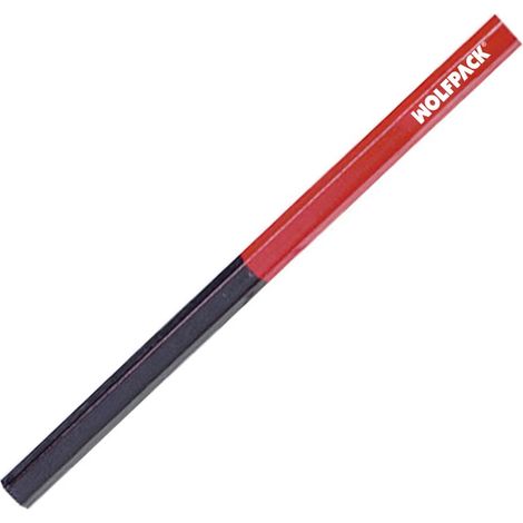 Crayon de menuisier bicolore 18 cm. (Boîte de 12 unités)
