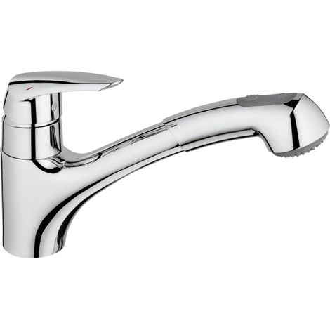 Grohe Eurodisc Miscelatore lavello con doccetta estraibile 2 getti, Cromo (G-32257001) (1/3)