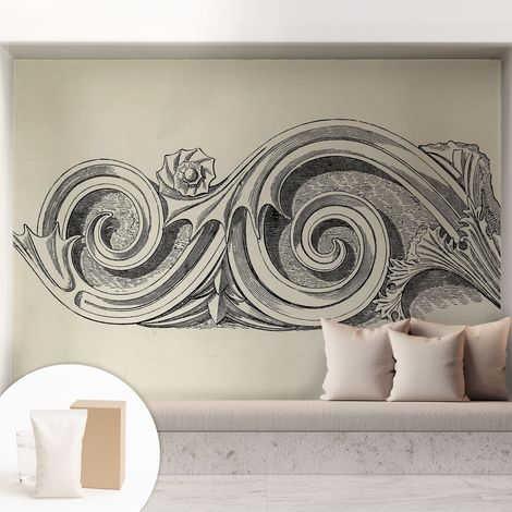 Carta Da Parati - Murale Alla Moda Decorazione - Camera Da Letto - Con Colla Gratuita Ornamento per piante 208x146 cm (1/5)